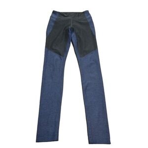 Outdoor Voices XS Blue Black Colorblock Leggings Mid-Rise Pocket Yoga